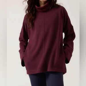 Nwt Athleta Cozy Karma Funnel Neck Sweatshirt